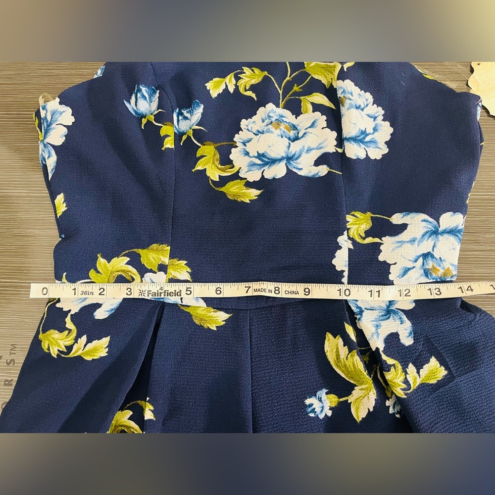 Altar'd State NWT Halter Top Romper with Navy Floral Design Size Medium - Picture 10 of 15